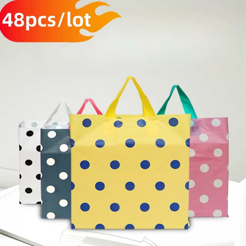 48pcs Frosted Polka Dot Tote B - đánh giá và giá Wedding/Event Supply Store