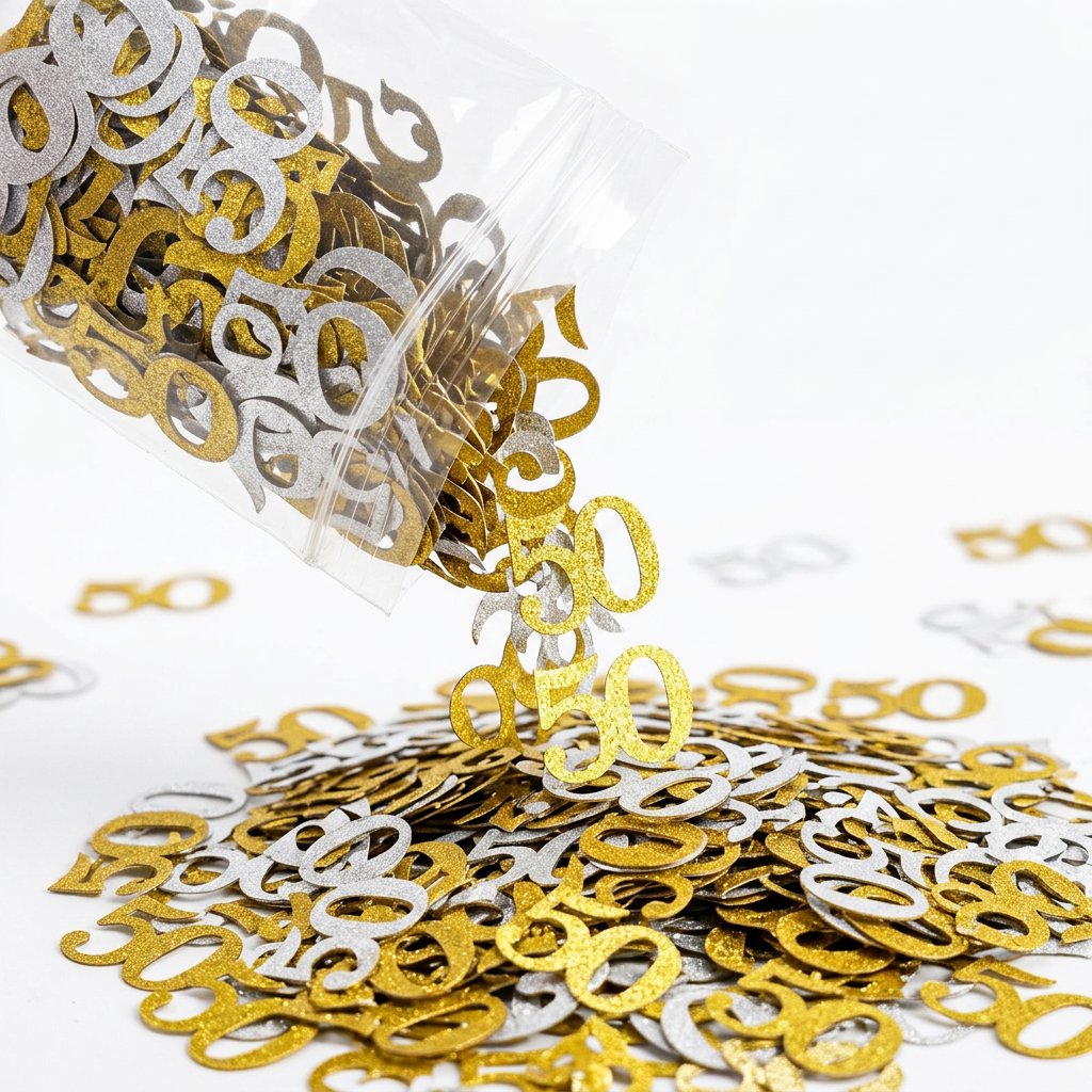 120Pcs 50th Birthday Confetti  - đánh giá và giá Table Number Gold