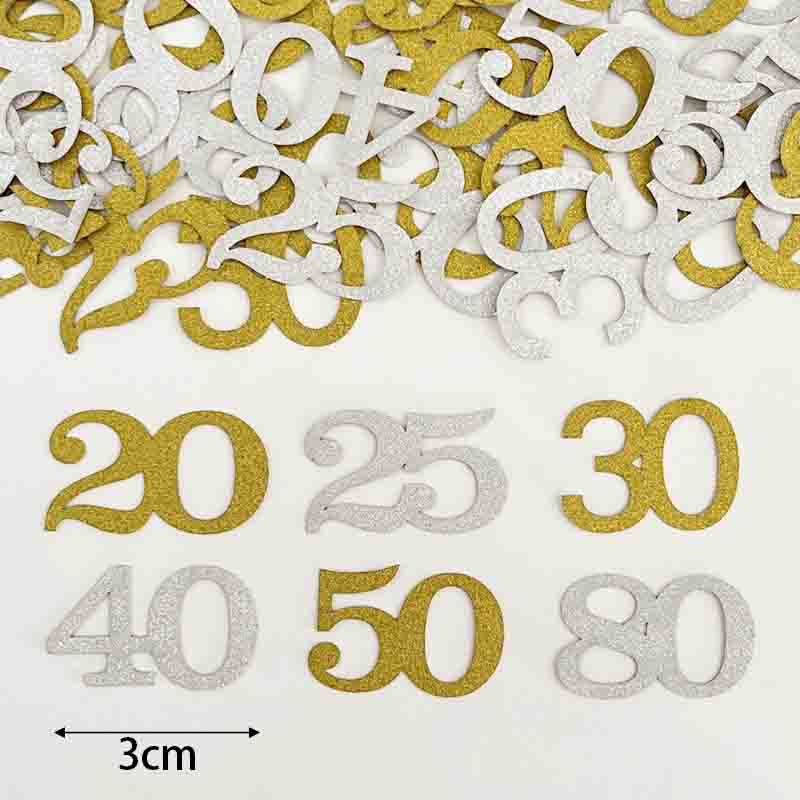 120Pcs 50th Birthday Confetti  - đánh giá và giá Table Number Gold