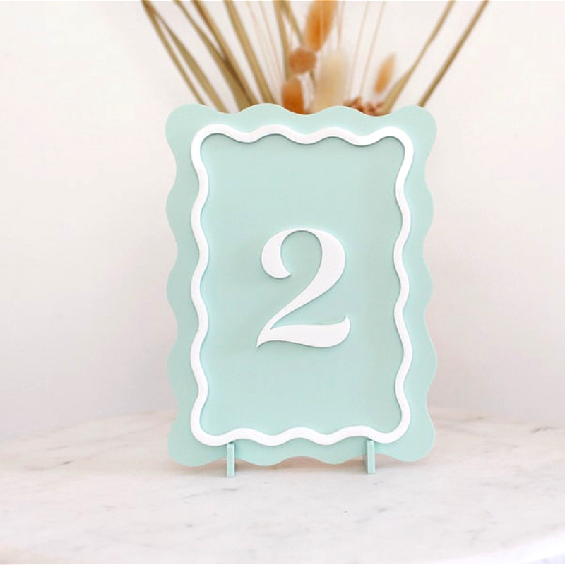 Wavy Wedding Table Numbers Cus - đánh giá và giá Table Number Gold